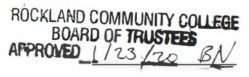 Rockland Community College Board of Trustees Approved 1/23/20 BN