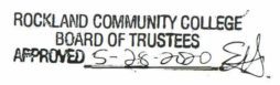 Rockland Community College Board of Trustees Approved 5/28/20 E.Hughes