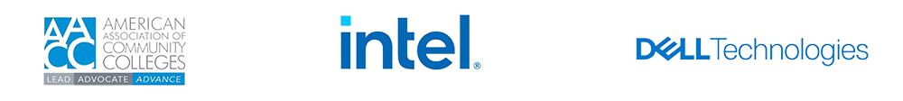 American Association of Community Colleges, Intel and Dell Technologies logos