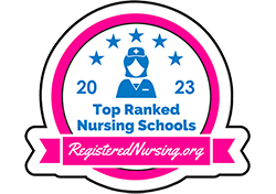RegisteredNursing.org 2023 Top Ranked Nursing Schools badge