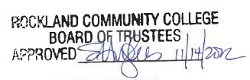 Rockland Community College Board of Trustees Approved 11/14/22 E.Hughes