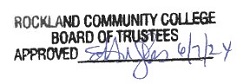 RCC Board of Trustees approved stamp signed E. Hughes 6/7/24