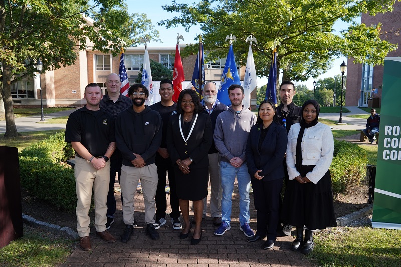 RCC staff and student veterans at the 9/11 ceremony