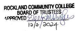 RCC Board of Trustees approved stamp signed Eileen Hughes 12/2/2024