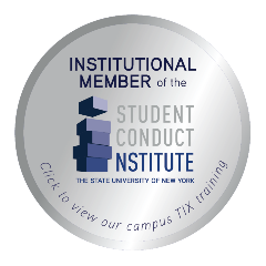 Institutional Member of the SUNY Student Conduct Institute - click to view our campus Title IX training