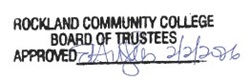 RCC Board of Trustees approved stamp signed E. Hughes 2/2/26